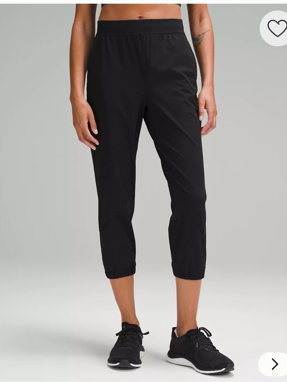 Lululemon High-Rise Cropped Jogger - Black